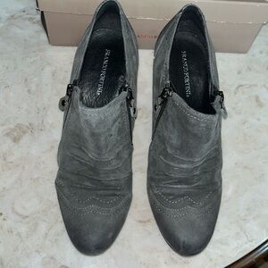 Franco Fortini gray leather booties